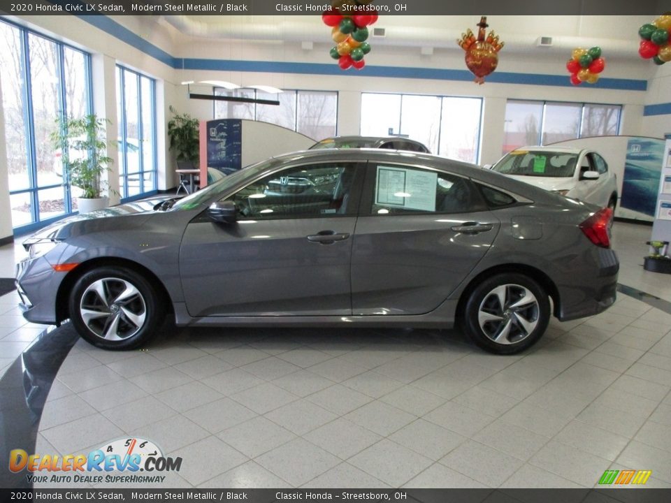 2020 Honda Civic LX Sedan Modern Steel Metallic / Black Photo #10