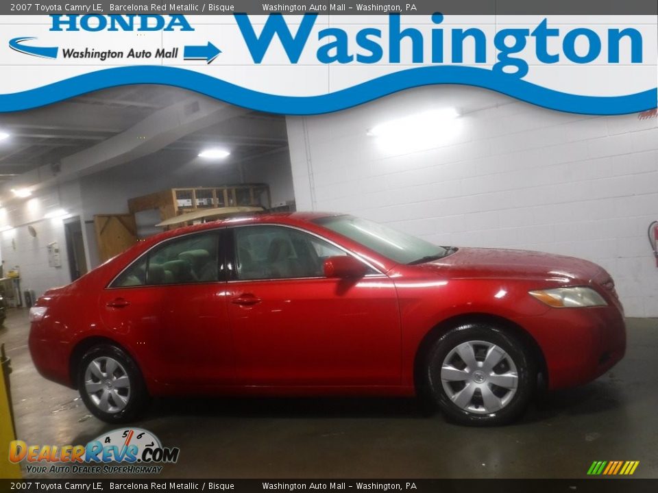 2007 Toyota Camry LE Barcelona Red Metallic / Bisque Photo #2