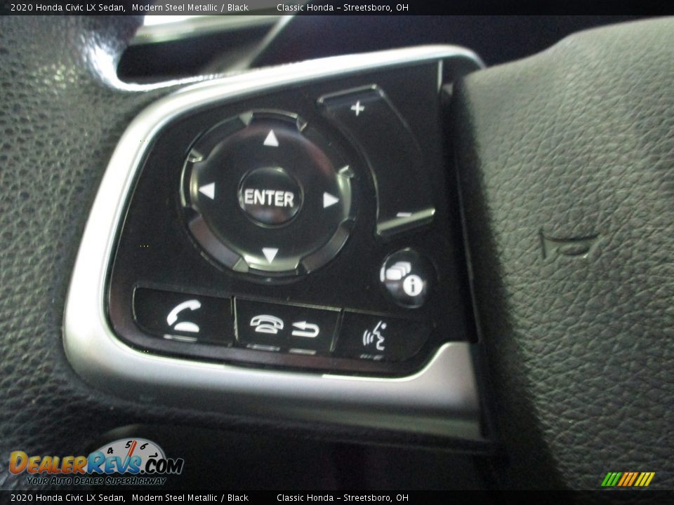 2020 Honda Civic LX Sedan Modern Steel Metallic / Black Photo #30