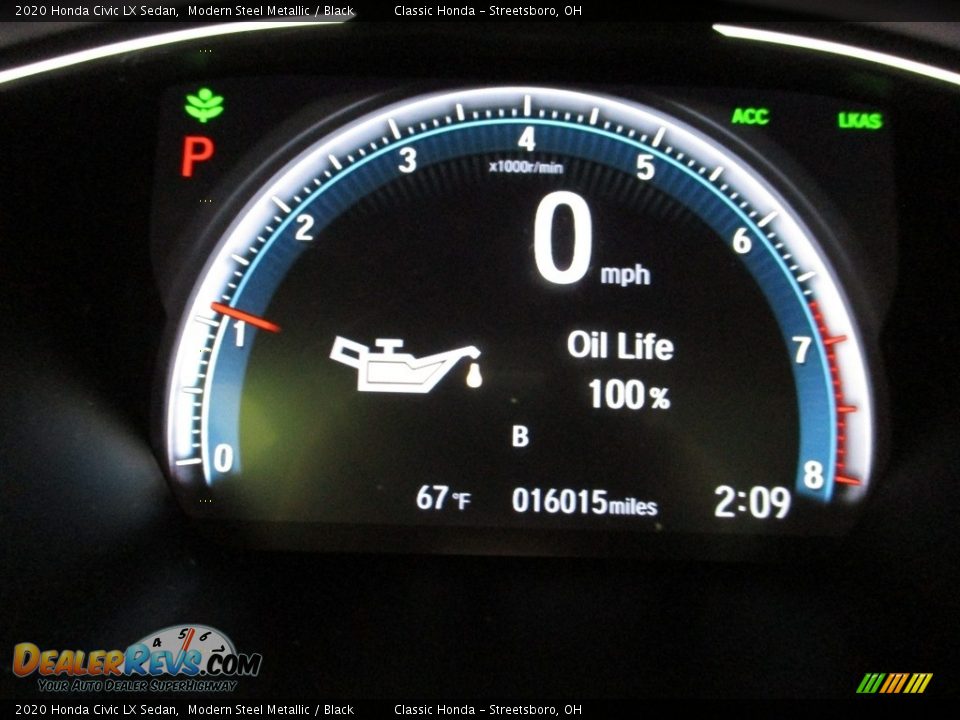 2020 Honda Civic LX Sedan Modern Steel Metallic / Black Photo #32