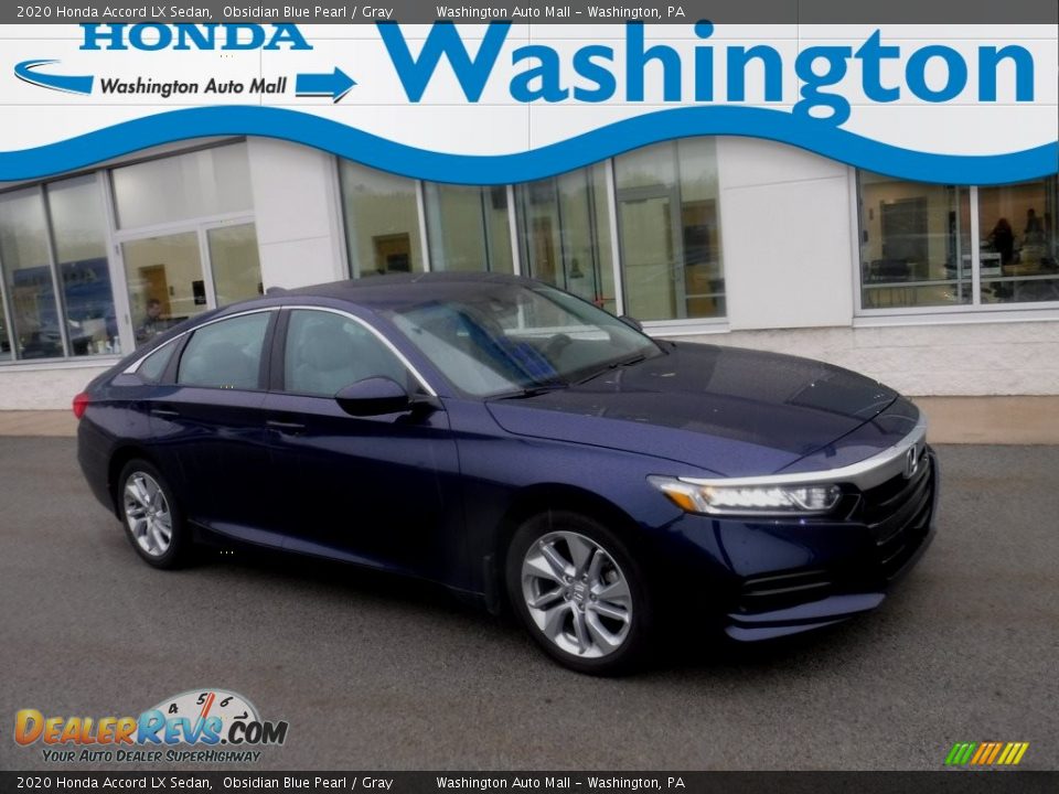 2020 Honda Accord LX Sedan Obsidian Blue Pearl / Gray Photo #1