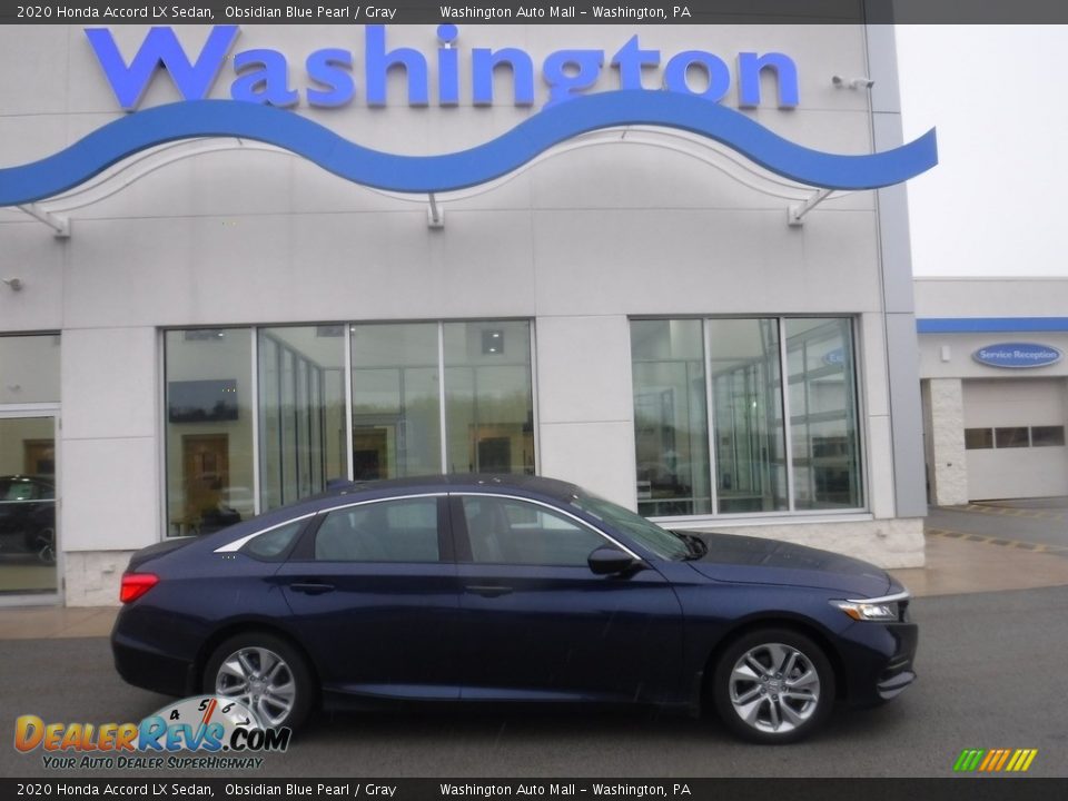 2020 Honda Accord LX Sedan Obsidian Blue Pearl / Gray Photo #2