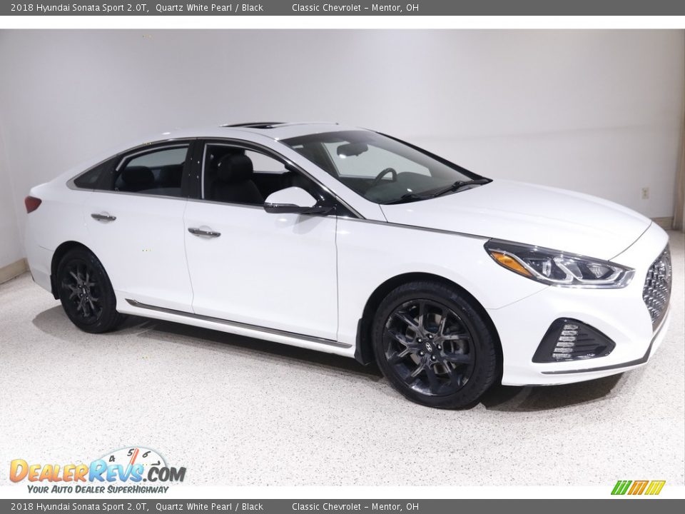 2018 Hyundai Sonata Sport 2.0T Quartz White Pearl / Black Photo #1