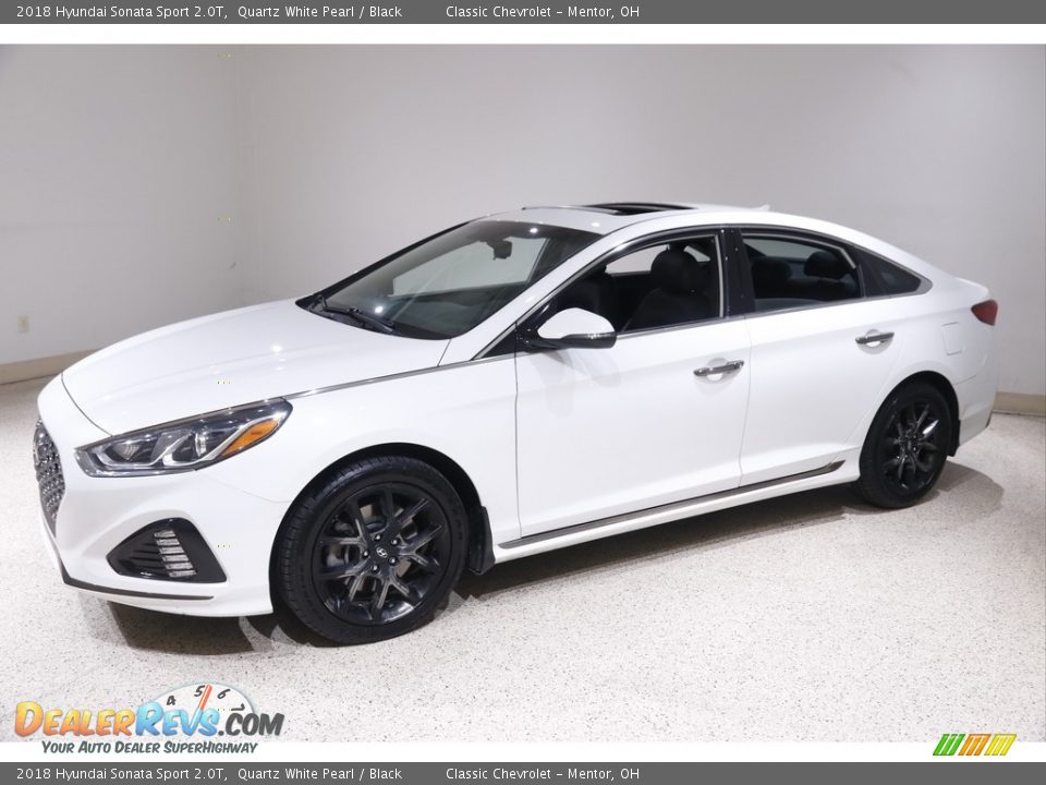 2018 Hyundai Sonata Sport 2.0T Quartz White Pearl / Black Photo #3