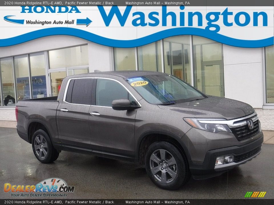 2020 Honda Ridgeline RTL-E AWD Pacific Pewter Metallic / Black Photo #1