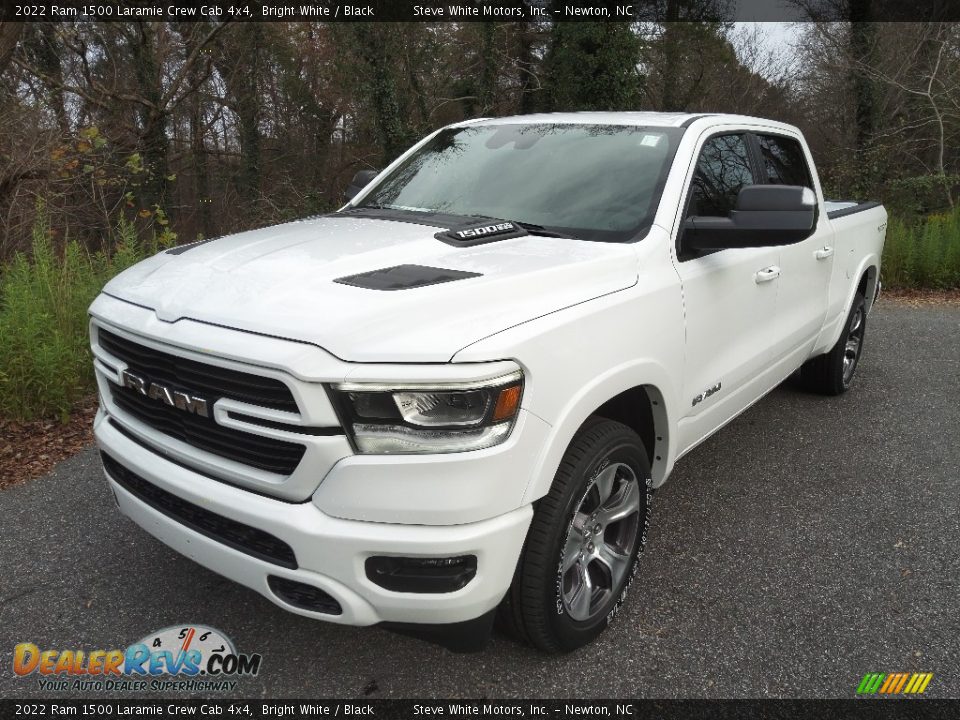 2022 Ram 1500 Laramie Crew Cab 4x4 Bright White / Black Photo #2