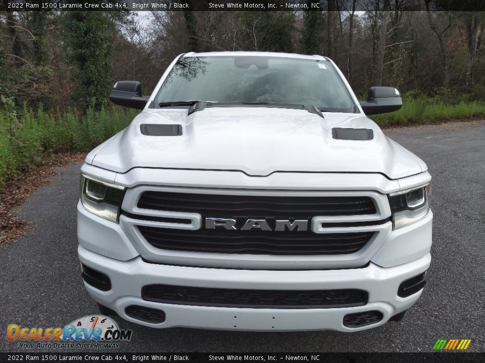 2022 Ram 1500 Laramie Crew Cab 4x4 Bright White / Black Photo #3