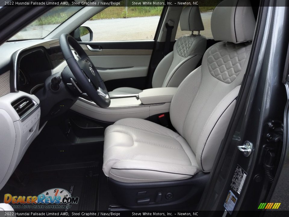 Navy/Beige Interior - 2022 Hyundai Palisade Limited AWD Photo #12