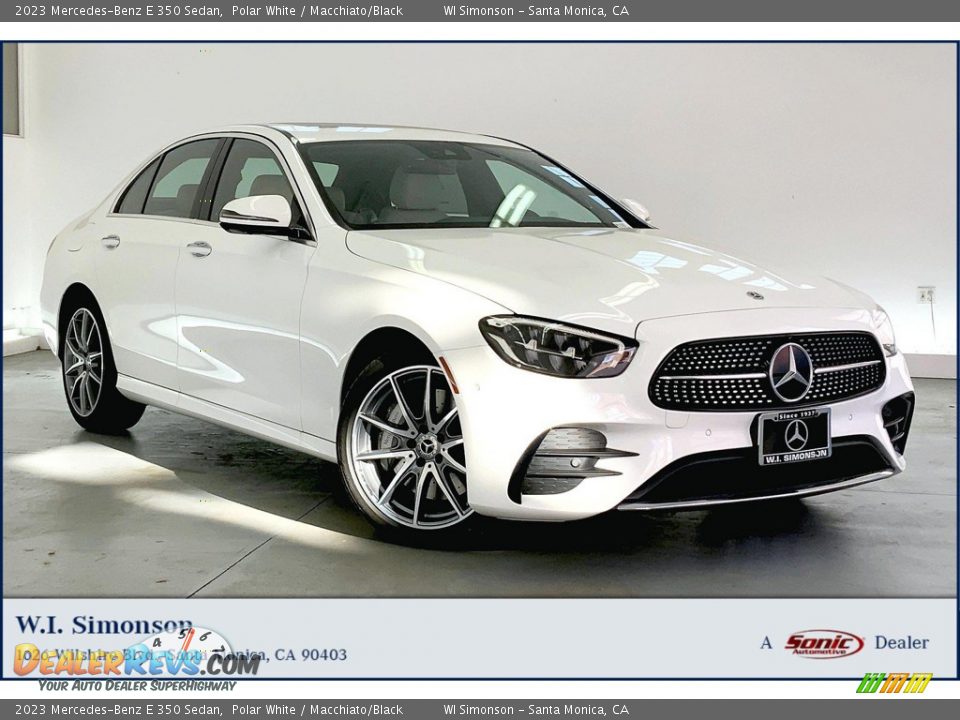 2023 Mercedes-Benz E 350 Sedan Polar White / Macchiato/Black Photo #1