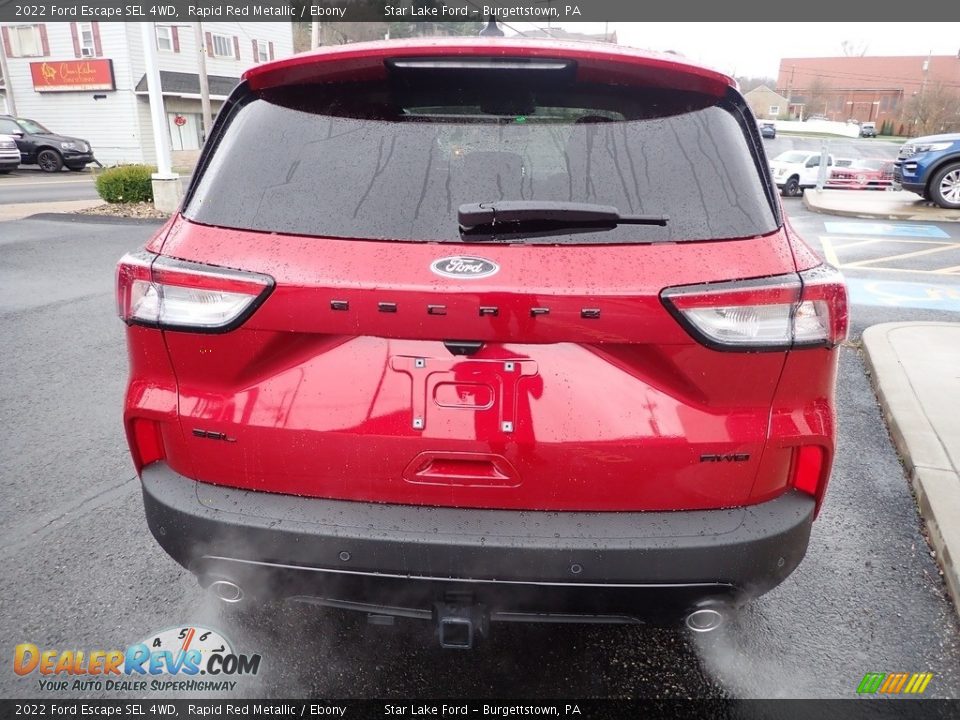 2022 Ford Escape SEL 4WD Rapid Red Metallic / Ebony Photo #4