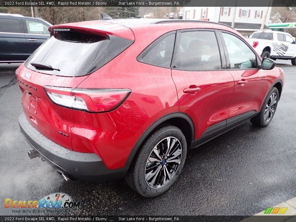 2022 Ford Escape SEL 4WD Rapid Red Metallic / Ebony Photo #5