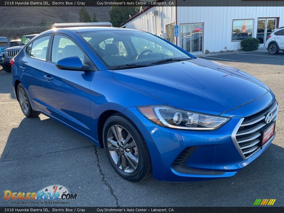 2018 Hyundai Elantra SEL Electric Blue / Gray Photo #1