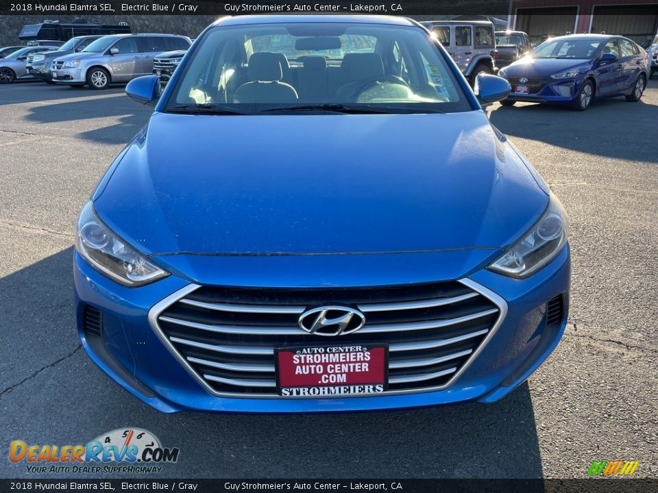 2018 Hyundai Elantra SEL Electric Blue / Gray Photo #2