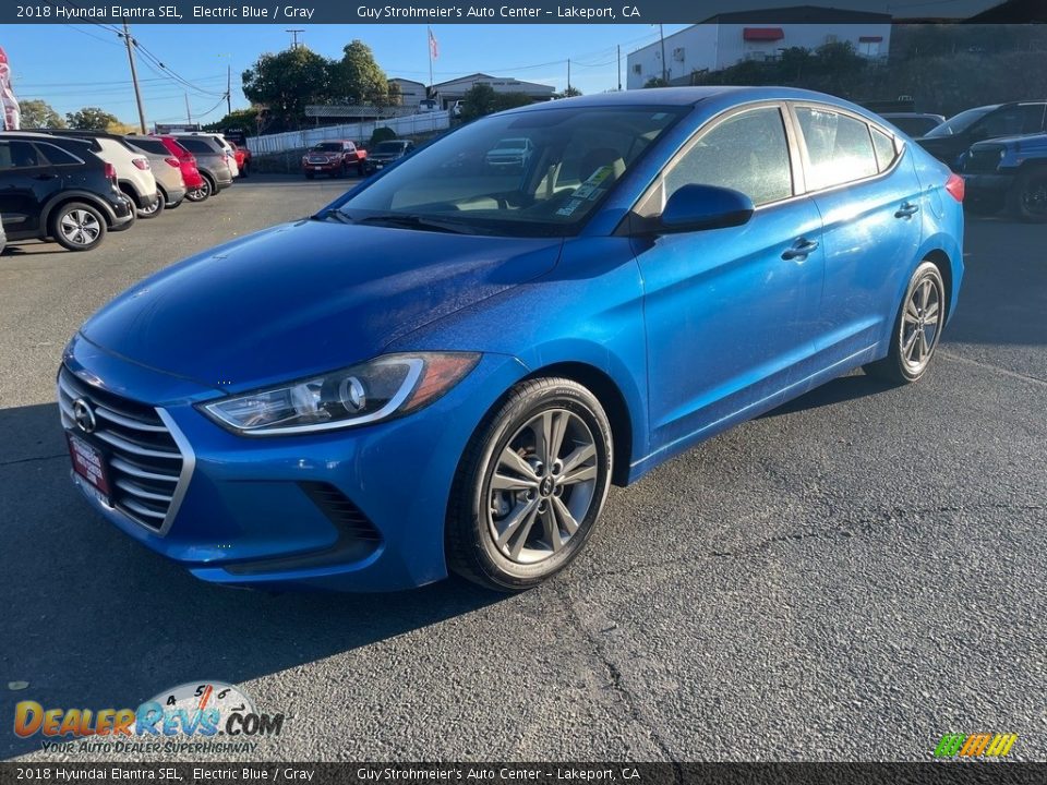 2018 Hyundai Elantra SEL Electric Blue / Gray Photo #3