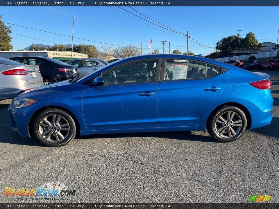 2018 Hyundai Elantra SEL Electric Blue / Gray Photo #4