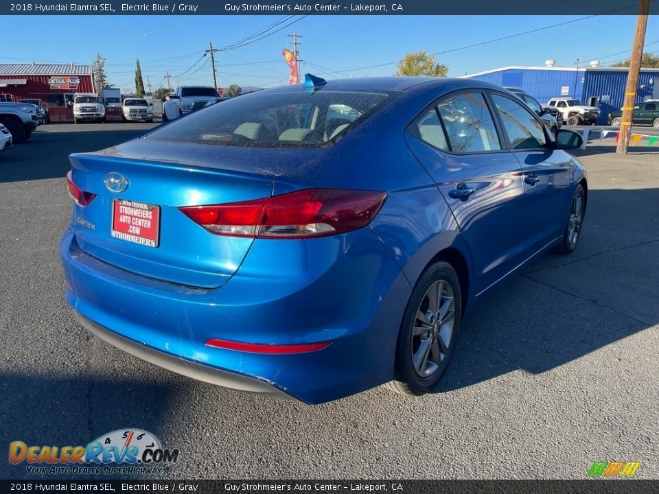 2018 Hyundai Elantra SEL Electric Blue / Gray Photo #5