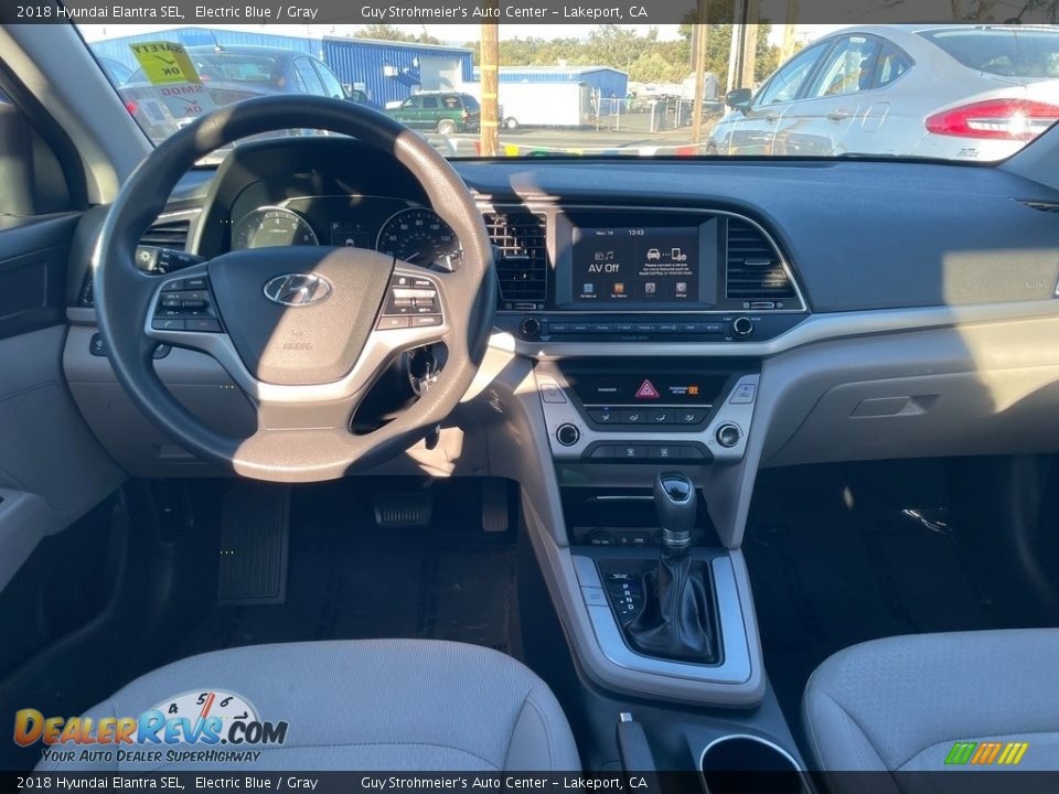 2018 Hyundai Elantra SEL Electric Blue / Gray Photo #7