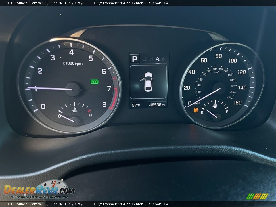 2018 Hyundai Elantra SEL Electric Blue / Gray Photo #9