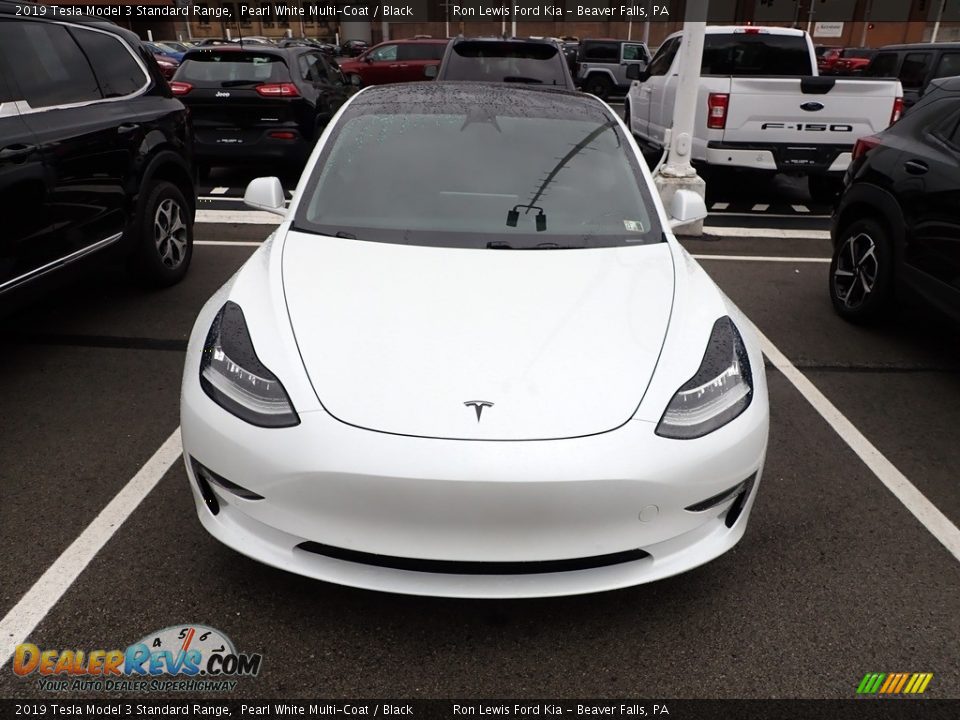2019 Tesla Model 3 Standard Range Pearl White Multi-Coat / Black Photo #2