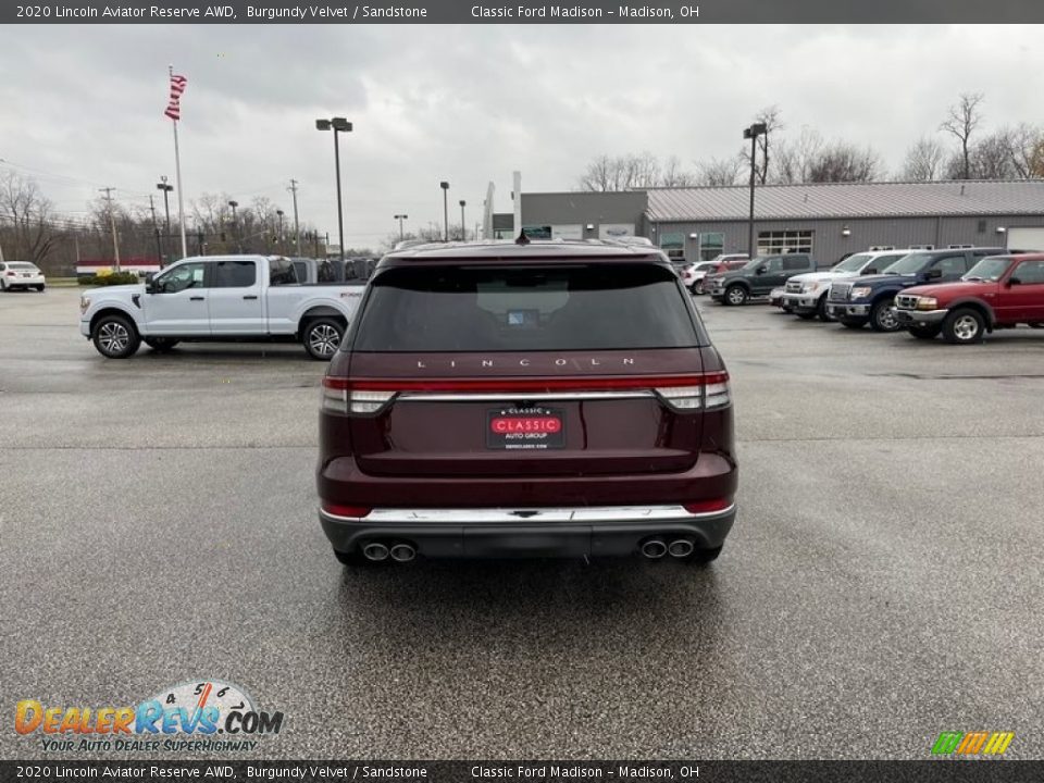 2020 Lincoln Aviator Reserve AWD Burgundy Velvet / Sandstone Photo #6