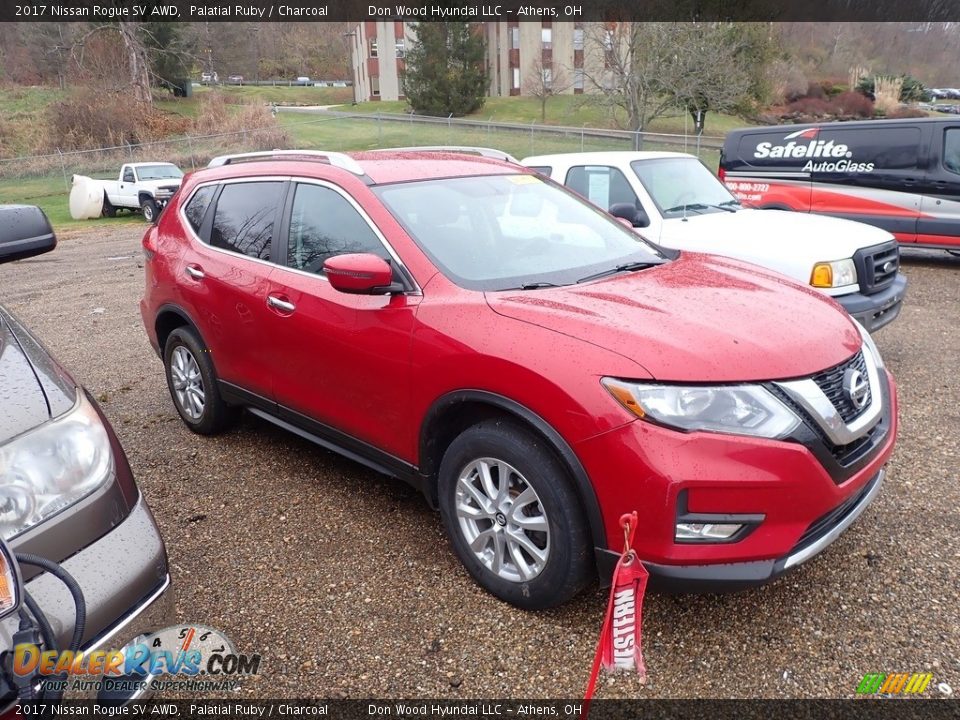 2017 Nissan Rogue SV AWD Palatial Ruby / Charcoal Photo #2
