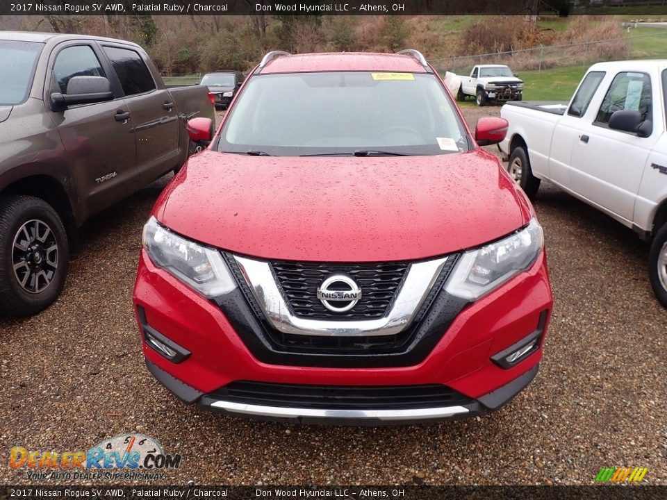 2017 Nissan Rogue SV AWD Palatial Ruby / Charcoal Photo #3
