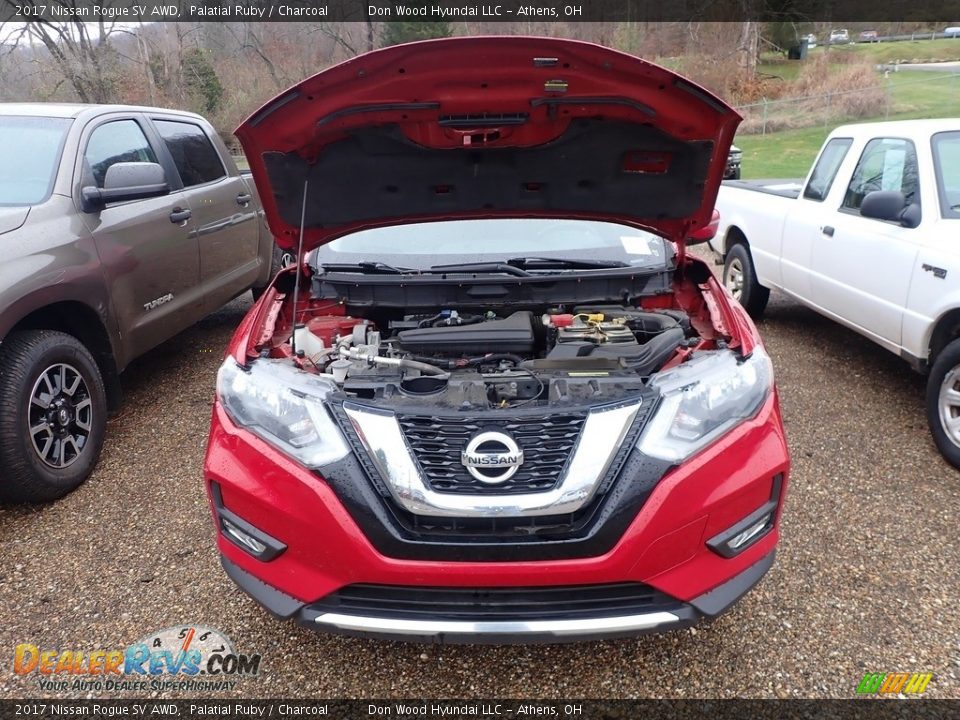 2017 Nissan Rogue SV AWD Palatial Ruby / Charcoal Photo #4