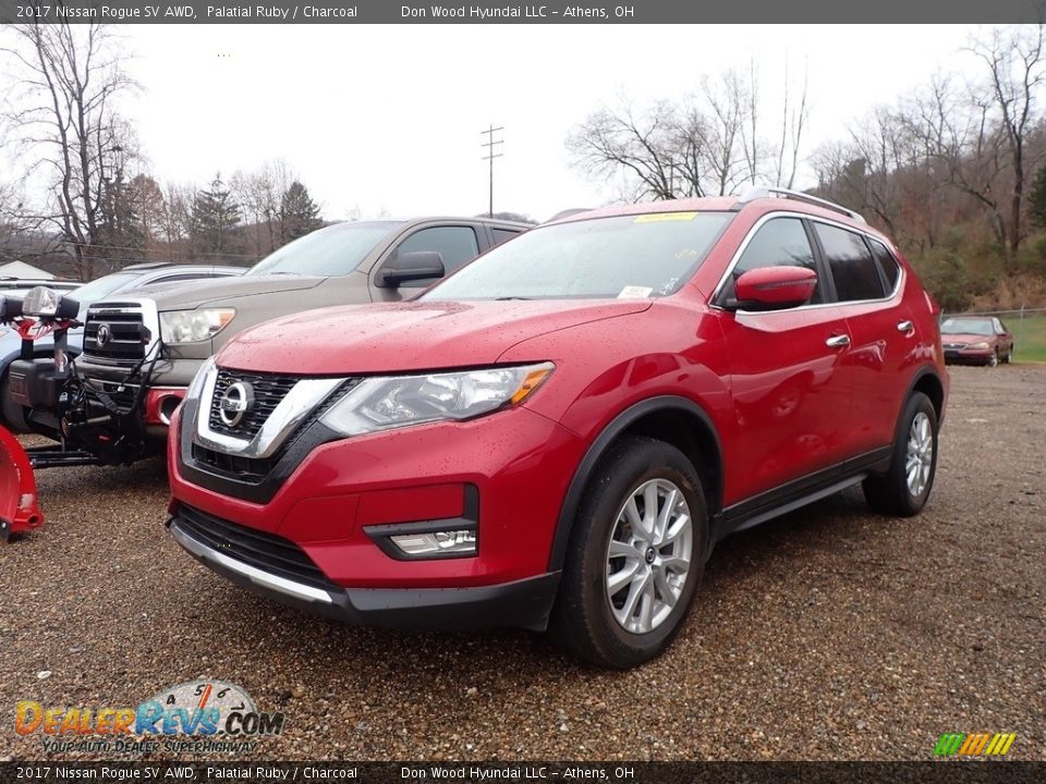2017 Nissan Rogue SV AWD Palatial Ruby / Charcoal Photo #6