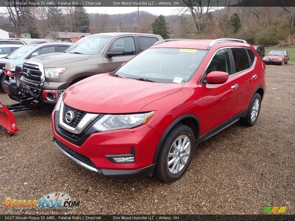 2017 Nissan Rogue SV AWD Palatial Ruby / Charcoal Photo #7