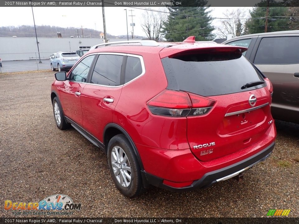 2017 Nissan Rogue SV AWD Palatial Ruby / Charcoal Photo #8