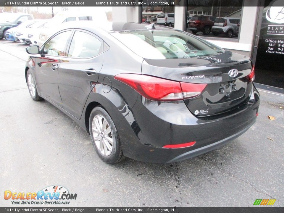 2014 Hyundai Elantra SE Sedan Black / Beige Photo #3