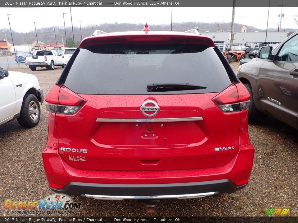 2017 Nissan Rogue SV AWD Palatial Ruby / Charcoal Photo #9
