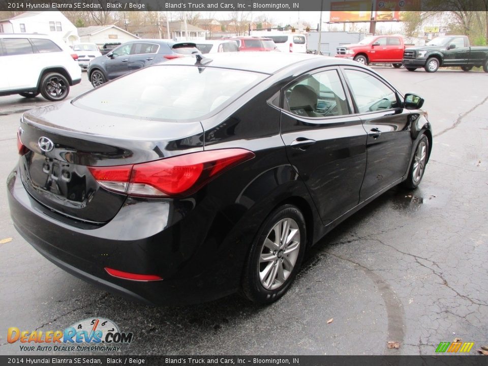 2014 Hyundai Elantra SE Sedan Black / Beige Photo #4