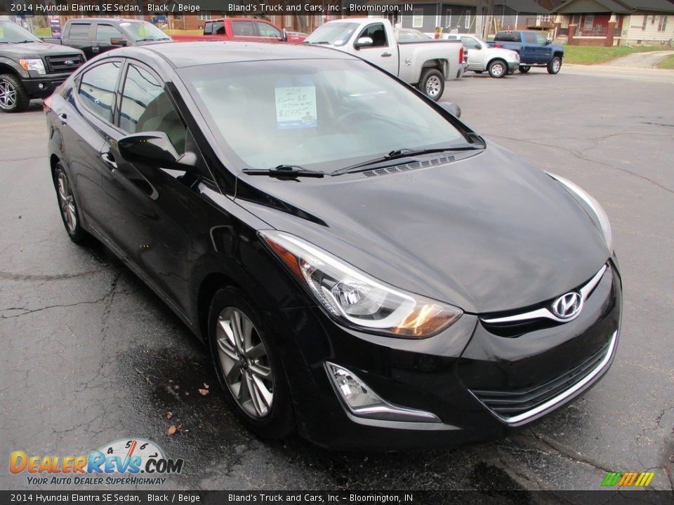 2014 Hyundai Elantra SE Sedan Black / Beige Photo #5