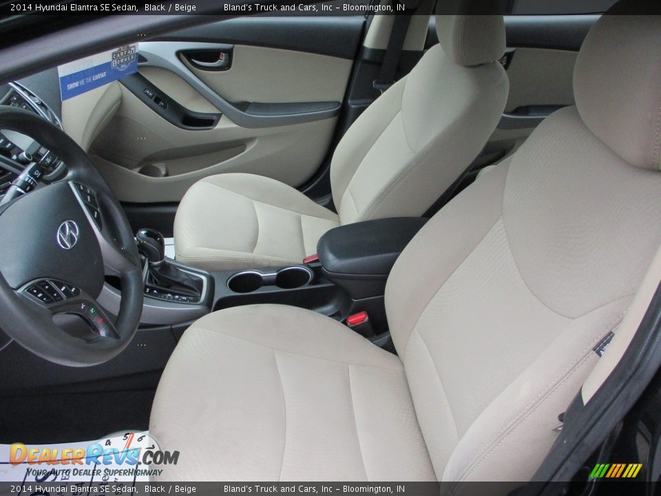 2014 Hyundai Elantra SE Sedan Black / Beige Photo #7