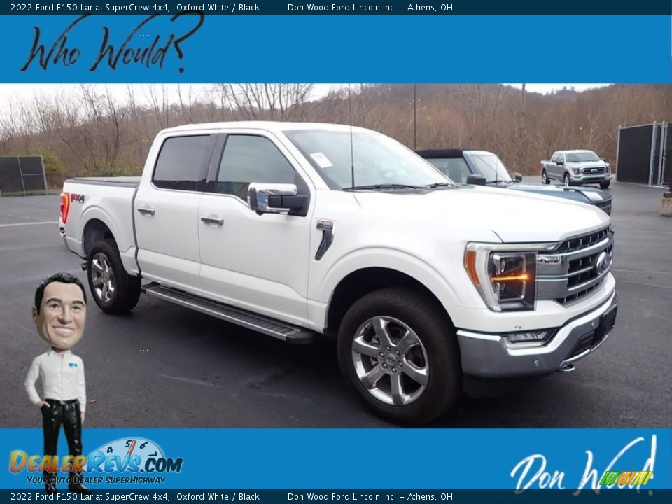 2022 Ford F150 Lariat SuperCrew 4x4 Oxford White / Black Photo #1