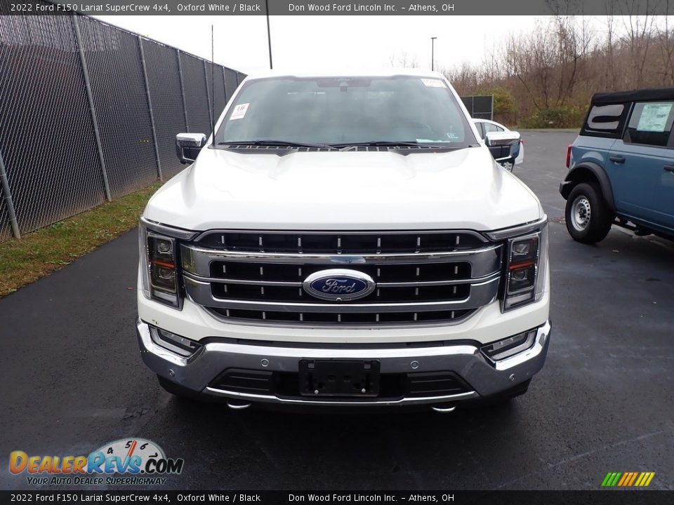 2022 Ford F150 Lariat SuperCrew 4x4 Oxford White / Black Photo #3