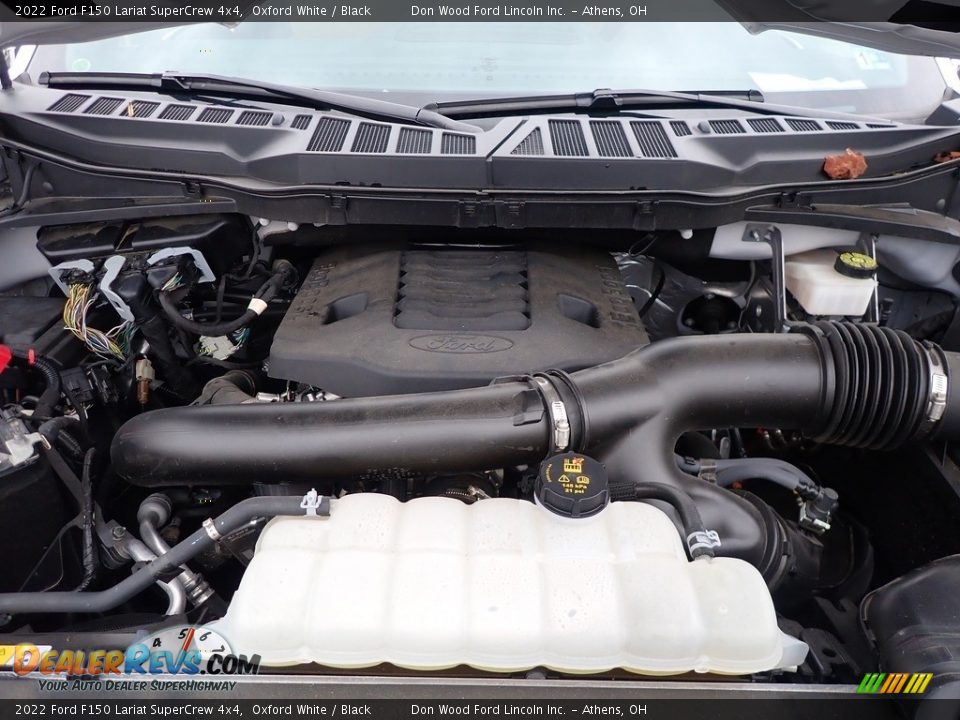2022 Ford F150 Lariat SuperCrew 4x4 Oxford White / Black Photo #5