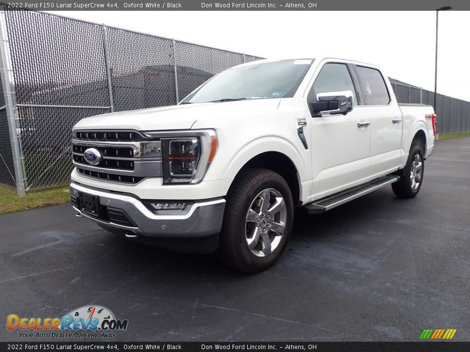 2022 Ford F150 Lariat SuperCrew 4x4 Oxford White / Black Photo #6