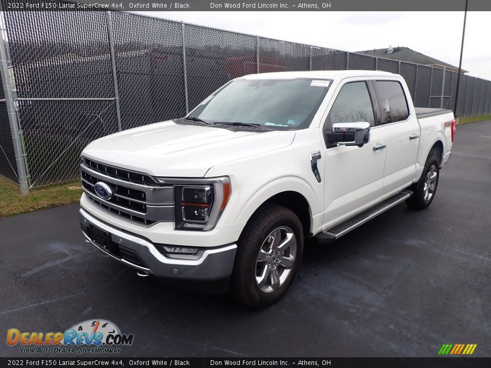 2022 Ford F150 Lariat SuperCrew 4x4 Oxford White / Black Photo #7