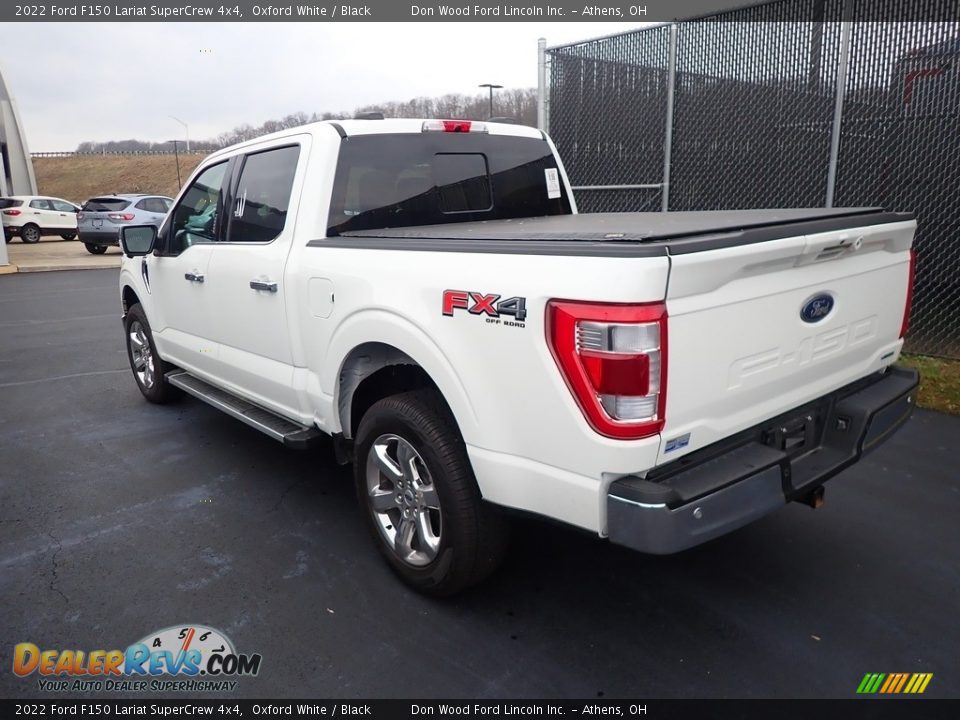 2022 Ford F150 Lariat SuperCrew 4x4 Oxford White / Black Photo #8