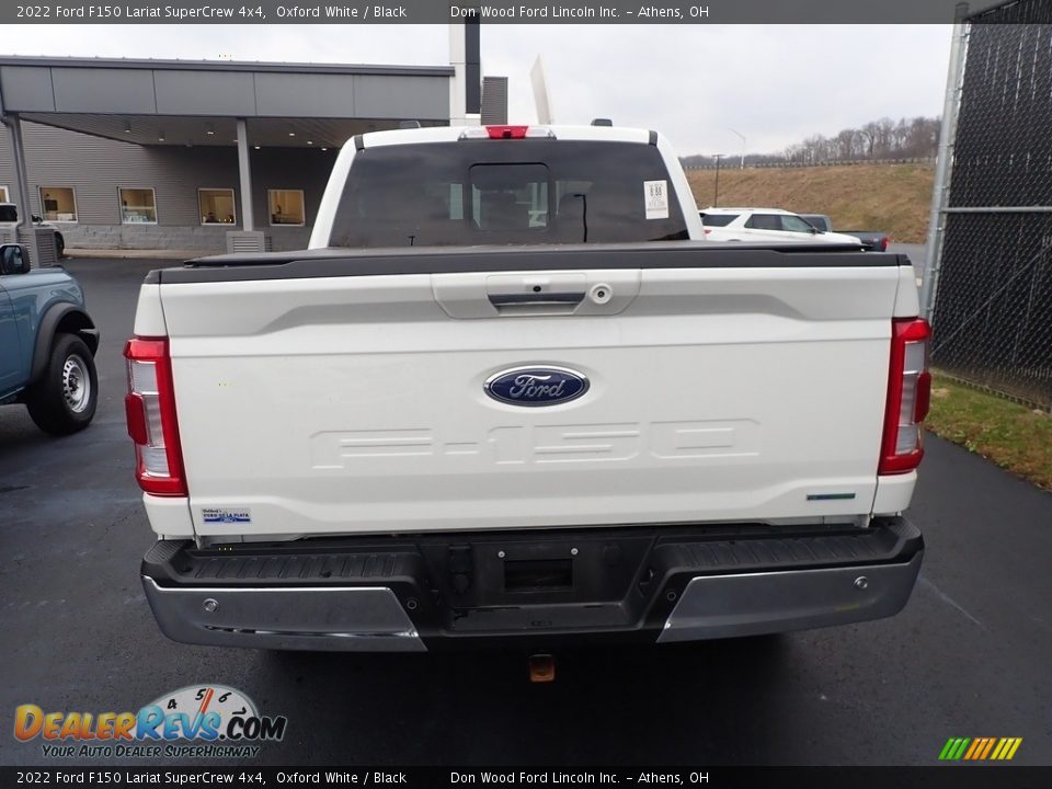 2022 Ford F150 Lariat SuperCrew 4x4 Oxford White / Black Photo #9