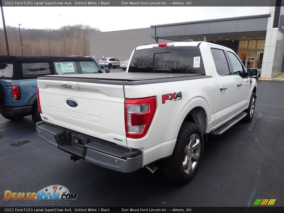 2022 Ford F150 Lariat SuperCrew 4x4 Oxford White / Black Photo #10