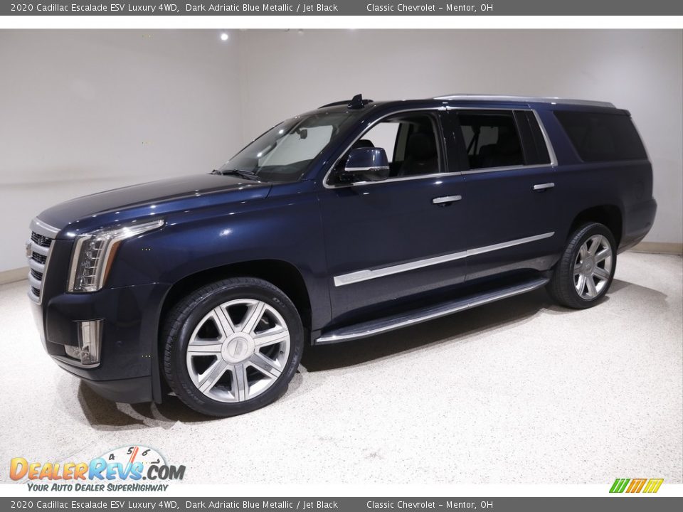 2020 Cadillac Escalade ESV Luxury 4WD Dark Adriatic Blue Metallic / Jet Black Photo #3