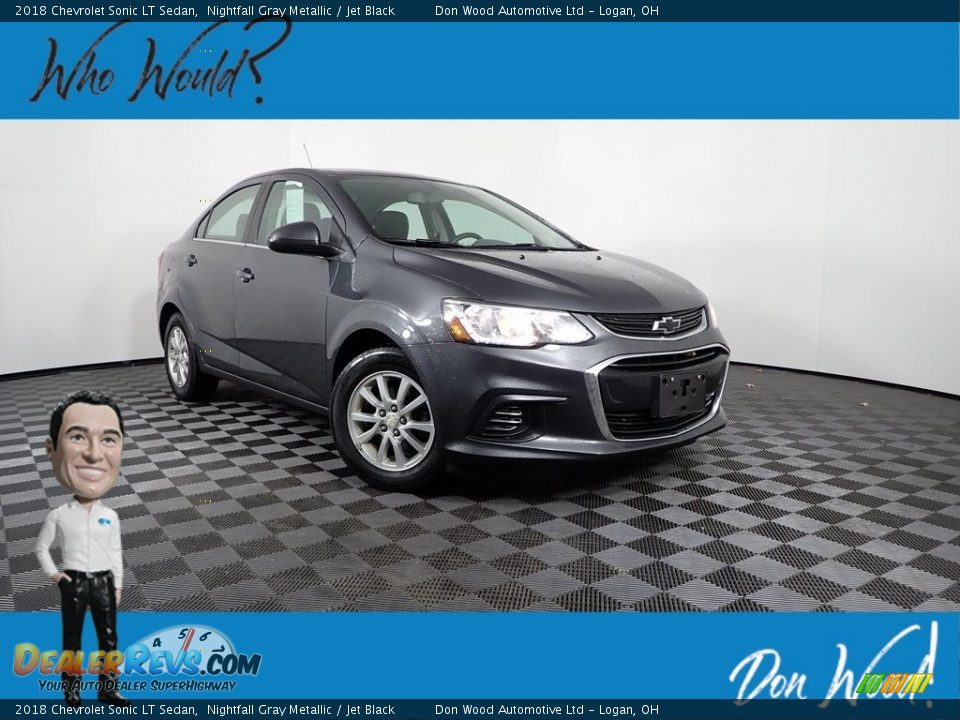 2018 Chevrolet Sonic LT Sedan Nightfall Gray Metallic / Jet Black Photo #1