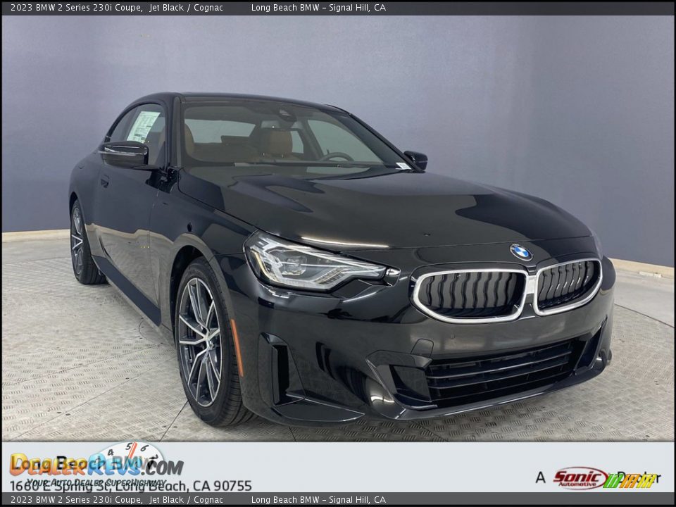 2023 BMW 2 Series 230i Coupe Jet Black / Cognac Photo #1