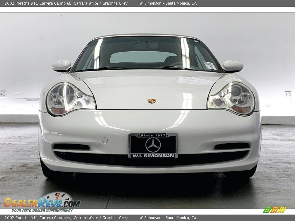 2002 Porsche 911 Carrera Cabriolet Carrara White / Graphite Grey Photo #2