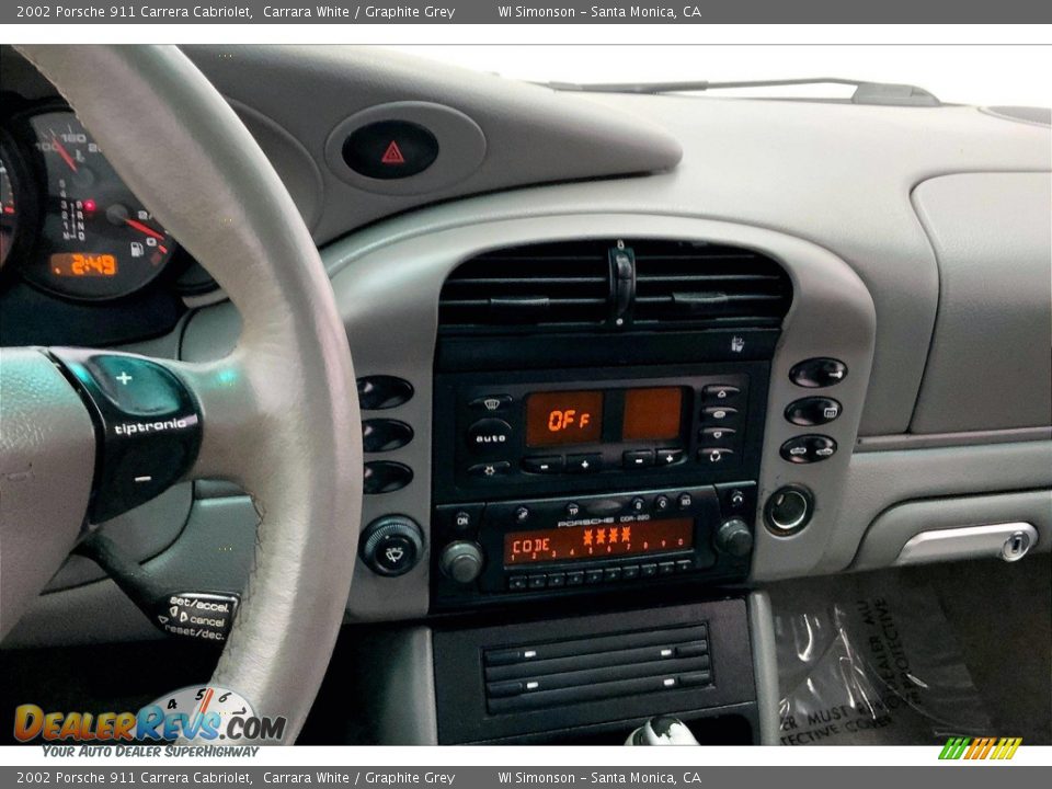 Controls of 2002 Porsche 911 Carrera Cabriolet Photo #5