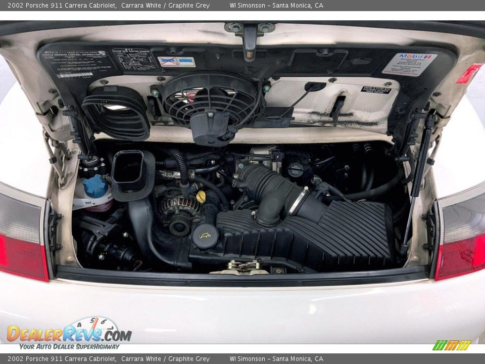 2002 Porsche 911 Carrera Cabriolet 3.6 Liter DOHC 24V VarioCam Flat 6 Cylinder Engine Photo #9