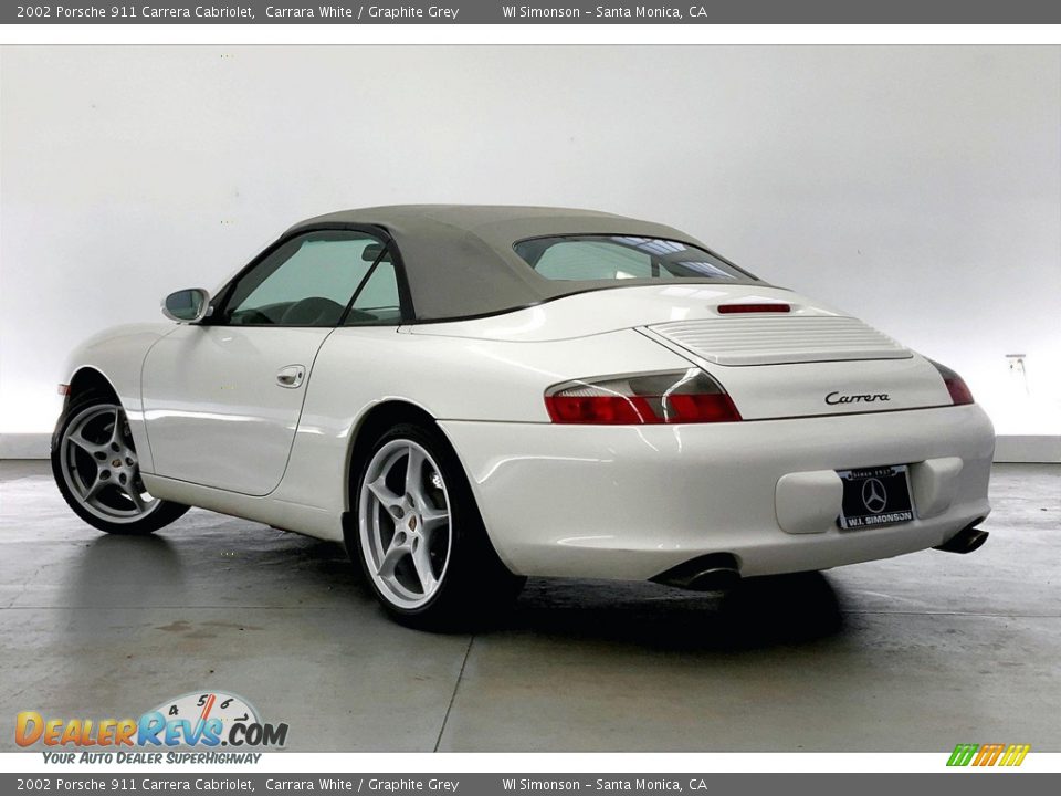 2002 Porsche 911 Carrera Cabriolet Carrara White / Graphite Grey Photo #10